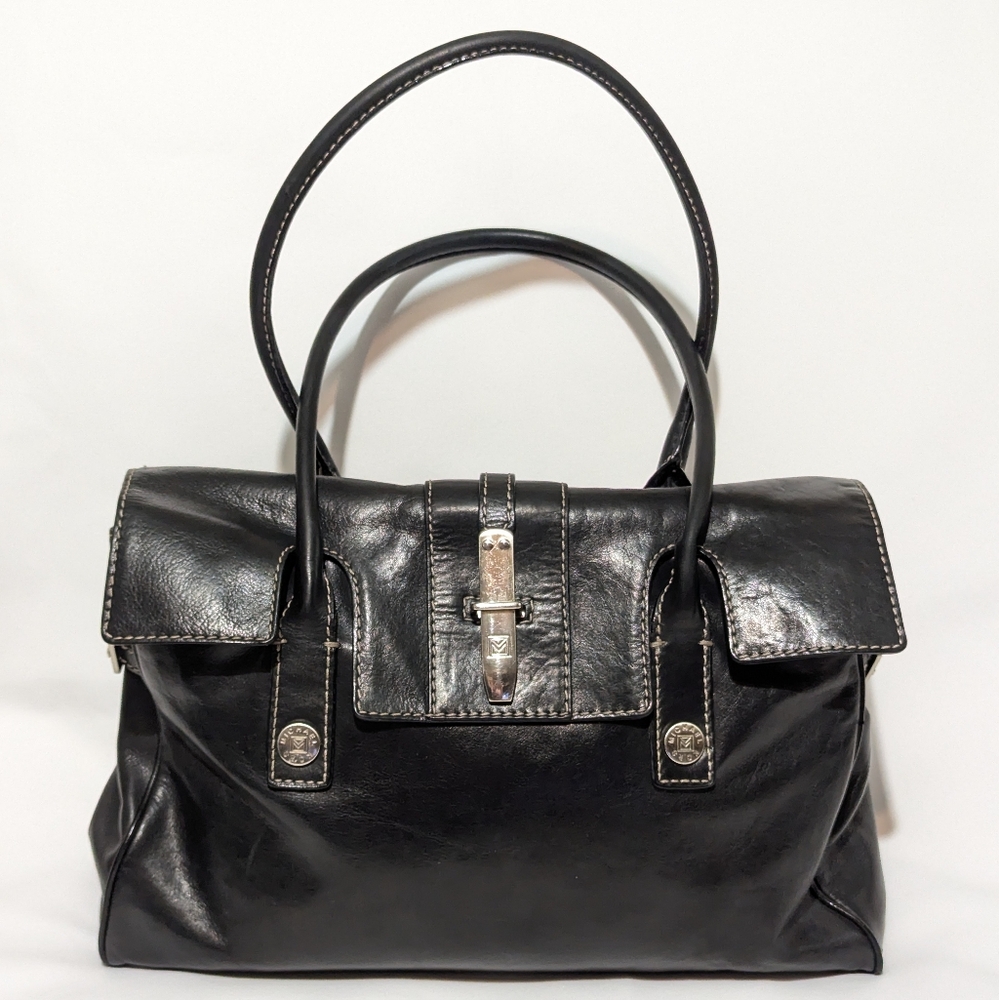 Michael Kors Vintage Elegant Black Leather Handbag